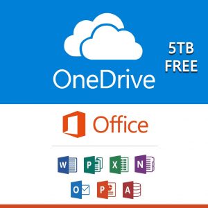 Microsoft Office 365 with Onedrive 1TB Storage